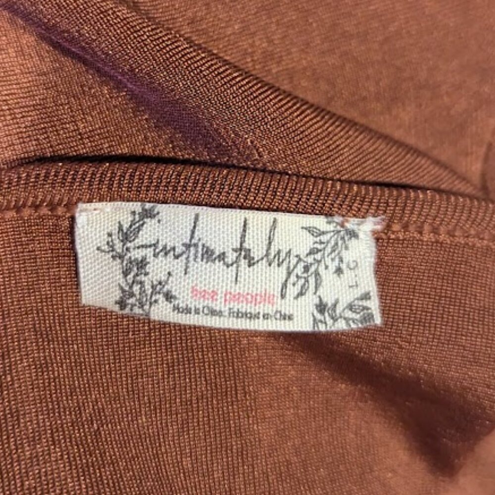 FREE PEOPLE * Kaya Keyhole Orange Bodysuit * Size Large - Picture 5 of 6